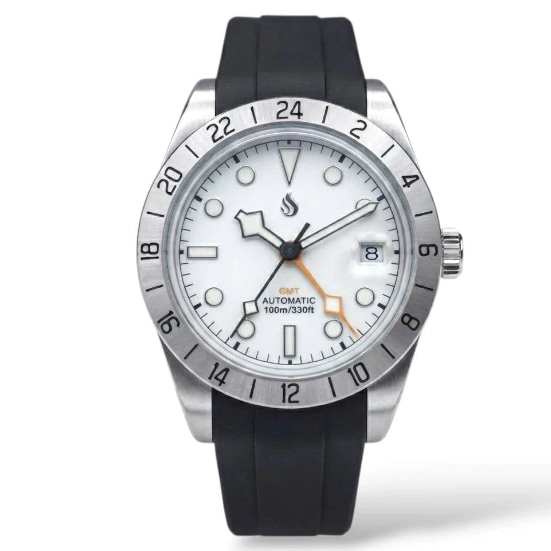 Seiko Mod Watch Tudor Black Bay white dial Stainless Steel Watches by Modtime Creations 