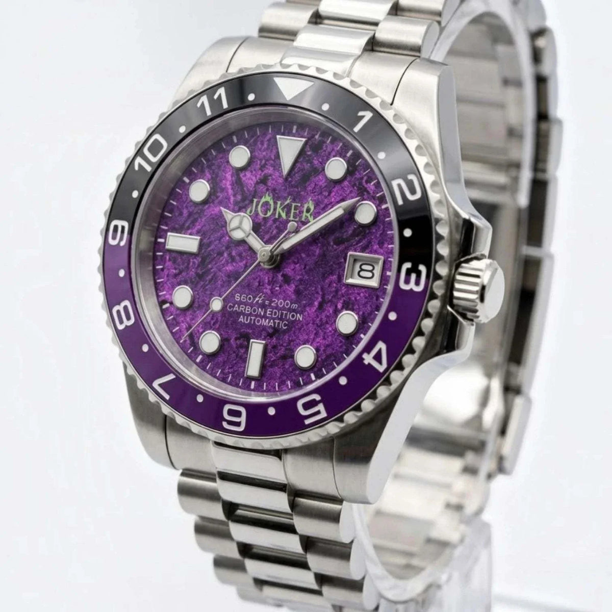 Seiko Mod Carbon Fiber Submariner Purple "Joker" built by MODTIME CREATIONS 