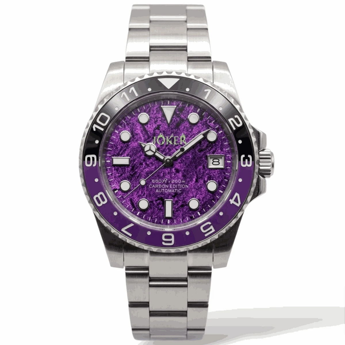 Seiko Mod Carbon Fiber Submariner Purple "Joker" built by MODTIME CREATIONS 