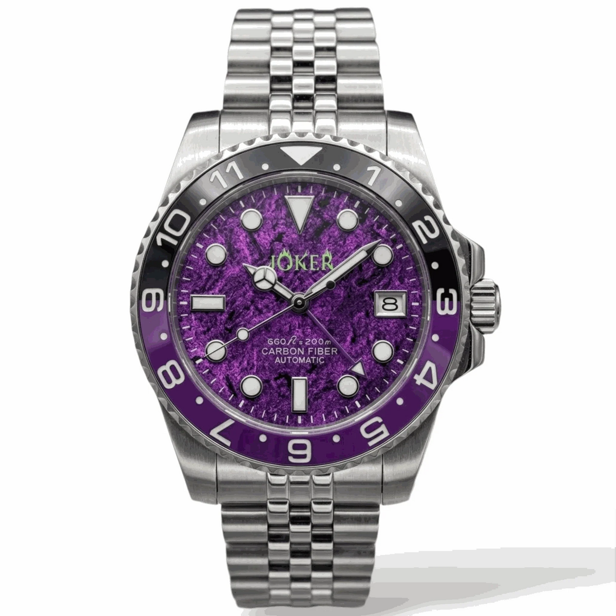 Seiko Mod Carbon Fiber Submariner Purple "Joker" built by MODTIME CREATIONS 