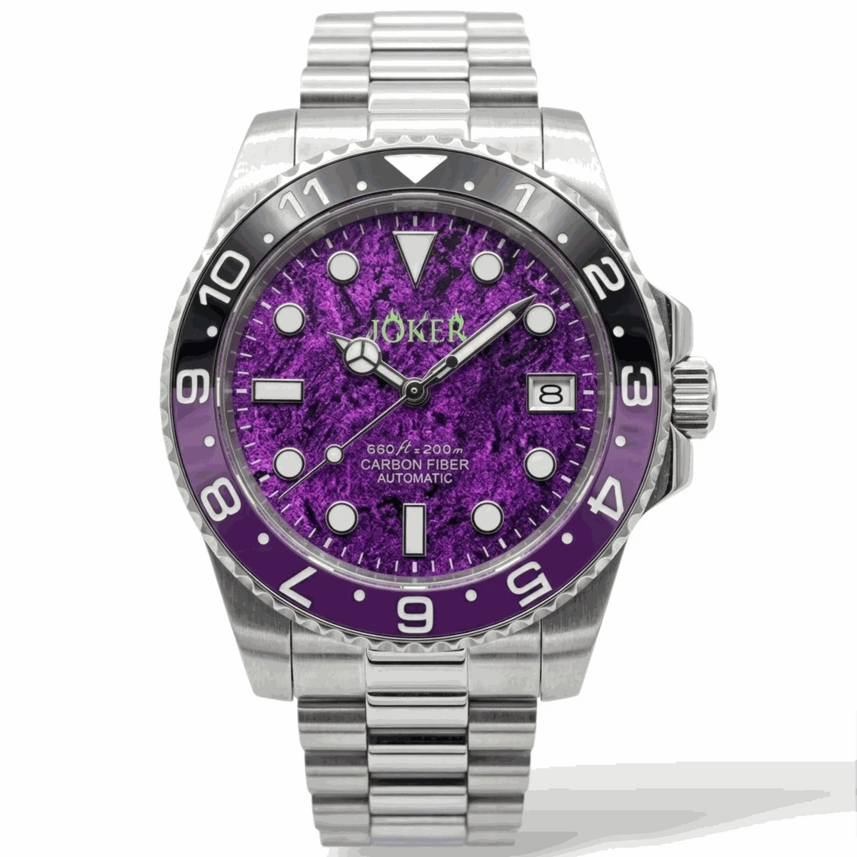 Seiko Mod Carbon Fiber Submariner Purple "Joker" built by MODTIME CREATIONS 