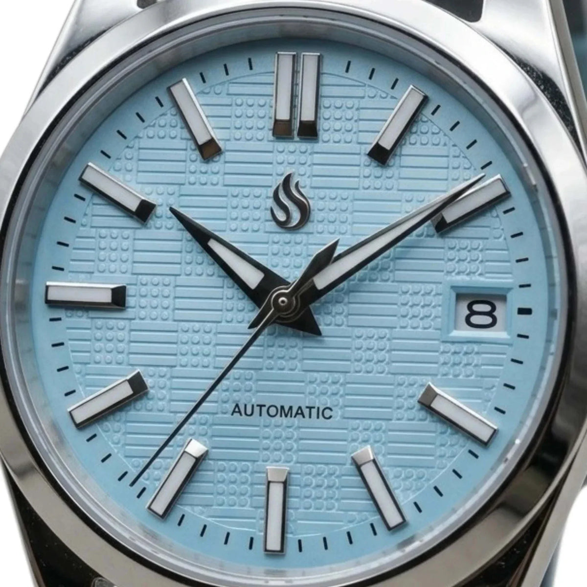 Seiko Mod DateJust Case with a IWC Tiffany Blue Dial Fusion Mod Watch built by Modtime Creations 