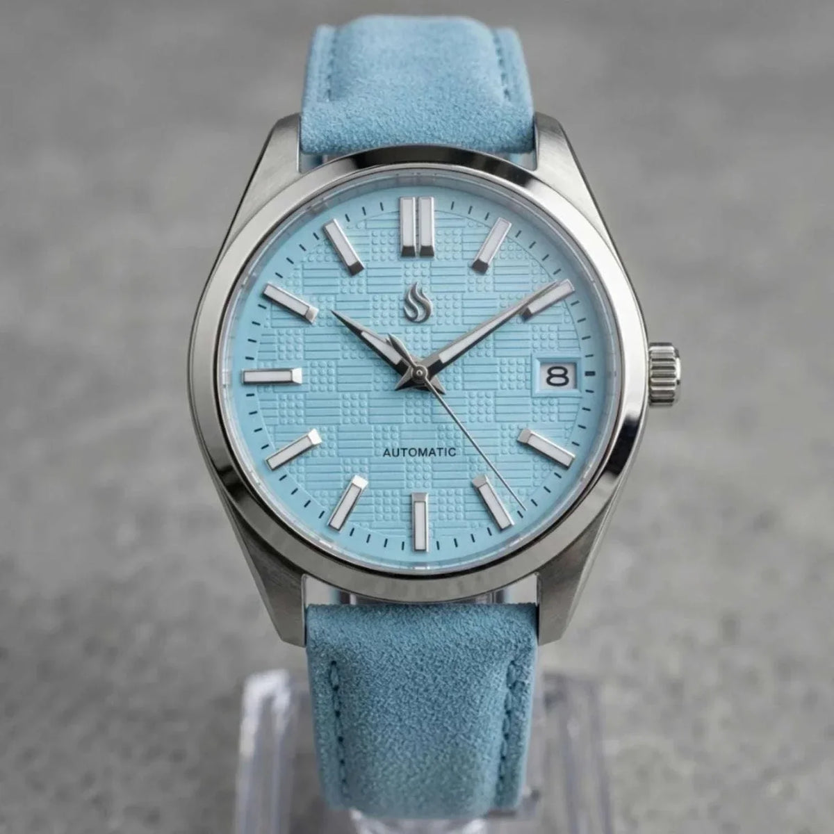 Seiko Mod DateJust Case with a IWC Tiffany Blue Dial Fusion Mod Watch built by Modtime Creations 