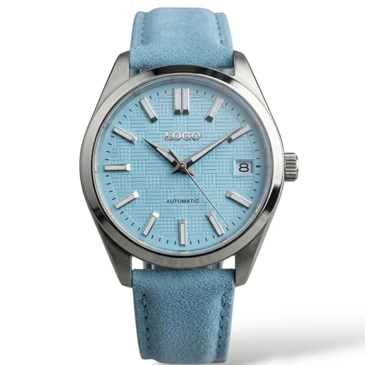 Seiko Mod DateJust Case with a IWC Tiffany Blue Dial Fusion Mod Watch built by Modtime Creations 