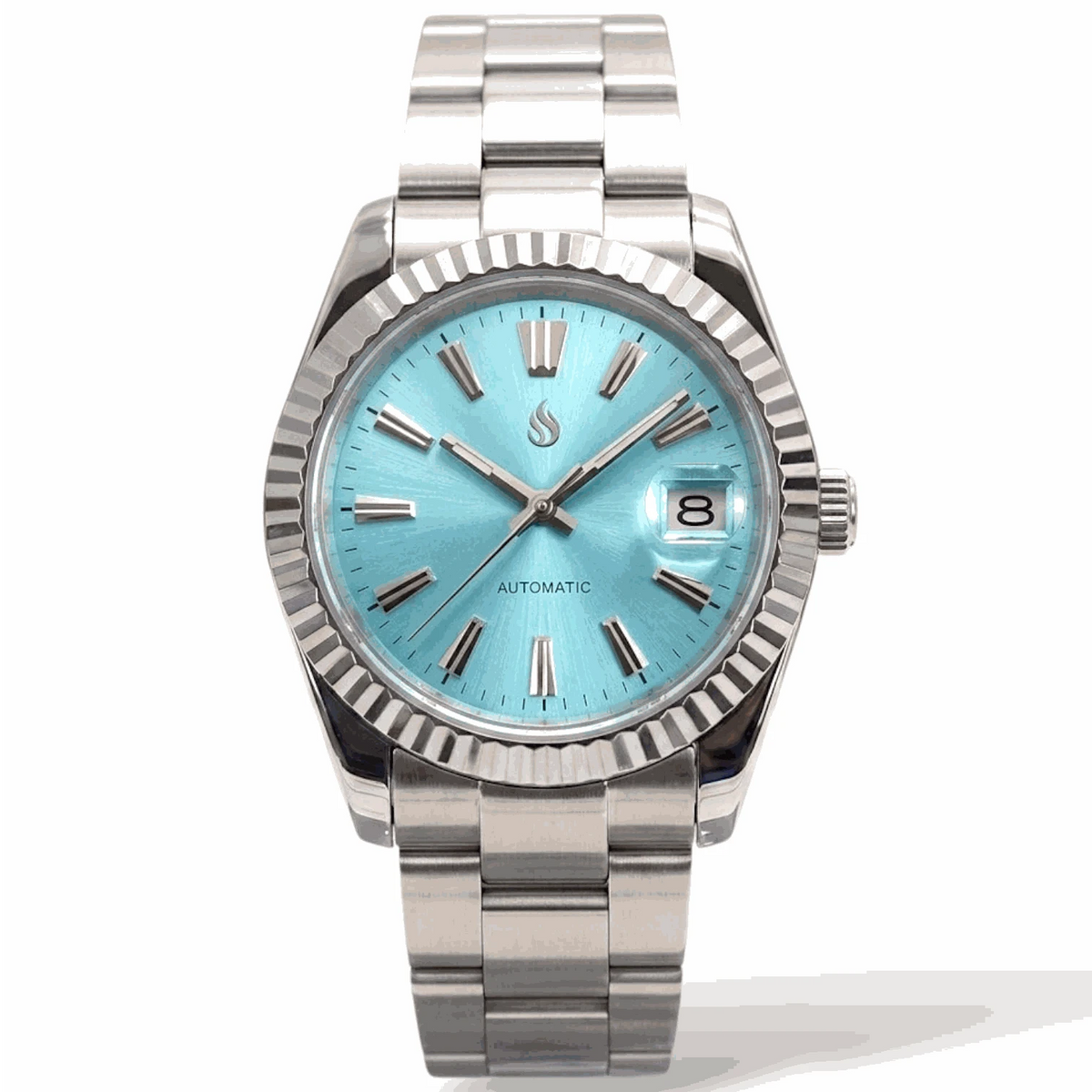 Seiko Mod Datejust Grand Seiko Tiffany Blue Dial Mod Watch built by Modtime Creations 