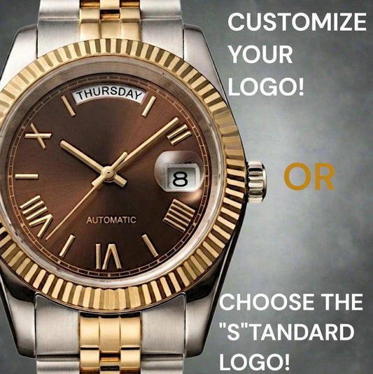 Seiko Mod DayDate watch with gold chocolate Roman numerals dial by Modtime Creations