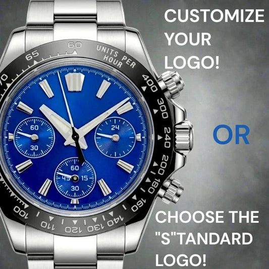 Seiko Mod Daytona GS  Dark Blue Dial Black Bezel Grand Seiko Fusion - Modtime 