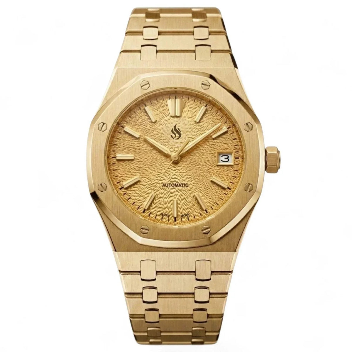 Seiko Mod - Royal Oak Textured Gold Grand Seiko GS Dial | Modtime Creations