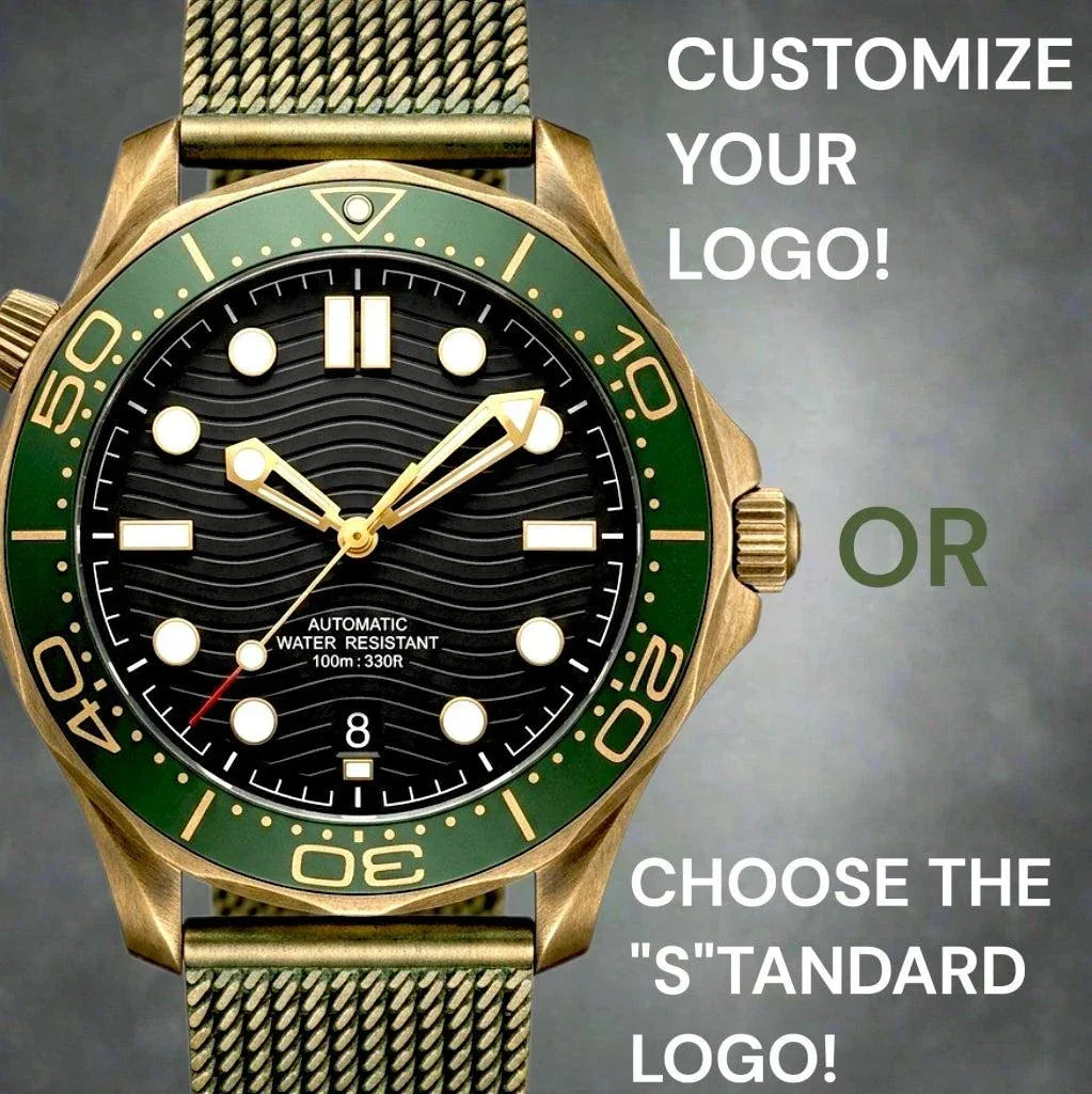 Seiko Mod SeaMaster Bond 007 Black Dial Vintage Watch: Modtime Creations