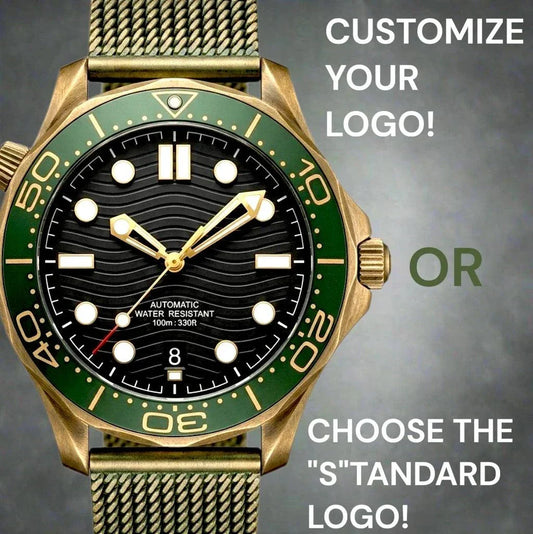 Seiko Mod SeaMaster Bond 007 Black Dial Vintage Watch: Modtime Creations