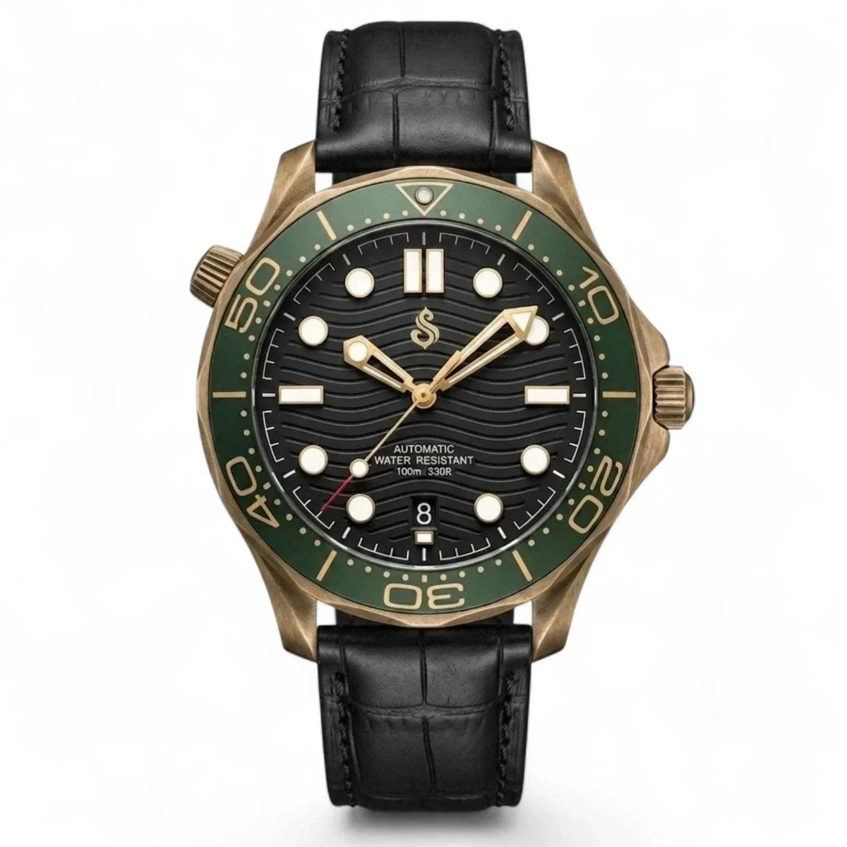 Seiko Mod SeaMaster Bond 007 Black Dial Vintage Watch: Modtime Creations