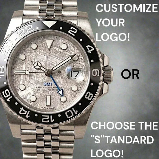 Seiko Mod Submariner Grey Carbon Fiber Diver Black GMT - Modtime Luxury Watch
