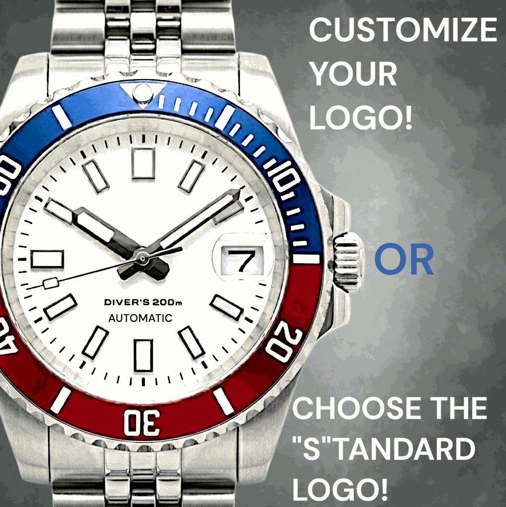 Seiko Mod Submariner Homage "Red Blue Superman"stainless steel bracelet and ceramic bezel by Modtime