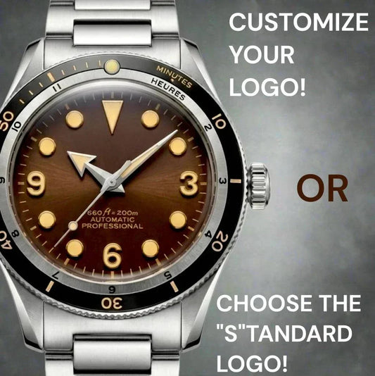 Seiko Mod Watch 40 mm Vintage Brown Dial Diver Series - Modtime creations