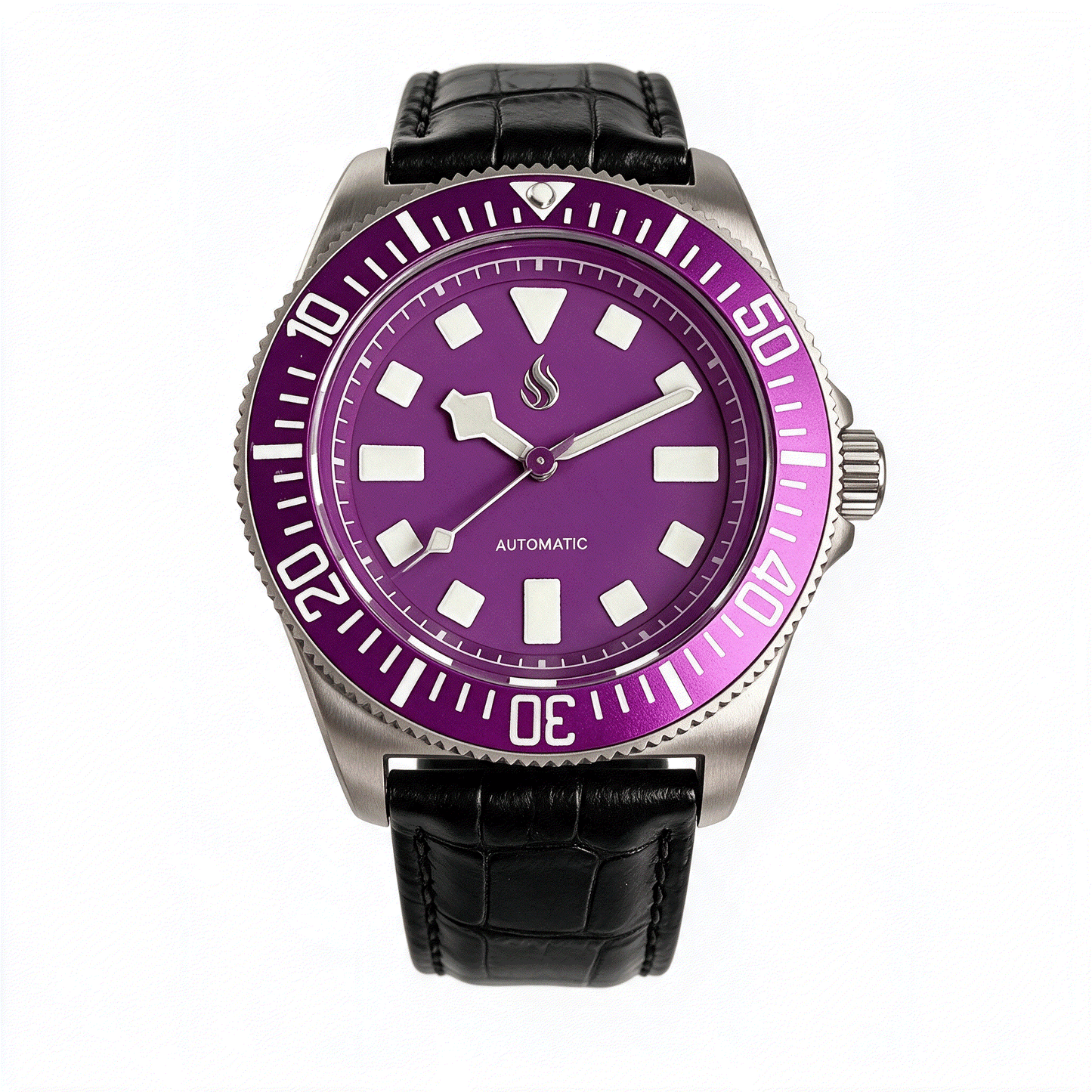 Seiko Mod Watch 42MM Tudor Pelagos Fuscia Purple Titanium Case Mod Watch by Modtime Creations