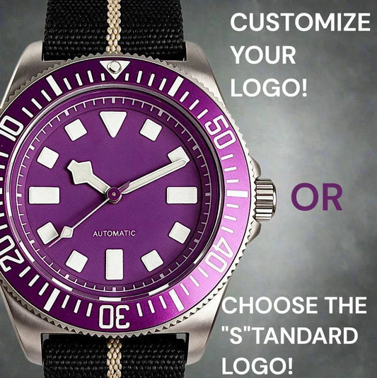 Seiko Mod Watch 42MM Tudor Pelagos Fuscia Purple Titanium Case Mod Watch by Modtime Creations