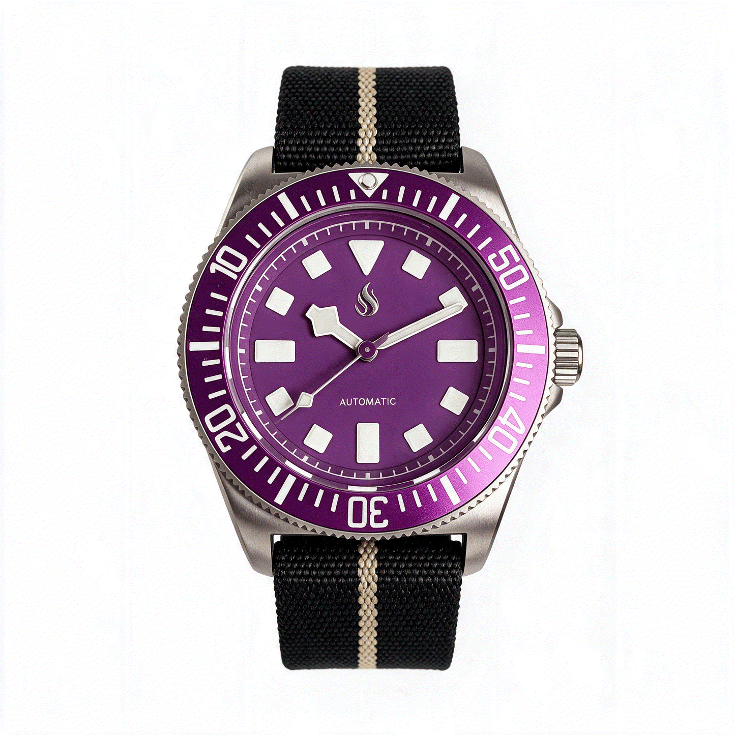 Seiko Mod Watch 42MM Tudor Pelagos Fuscia Purple Titanium Case Mod Watch by Modtime Creations