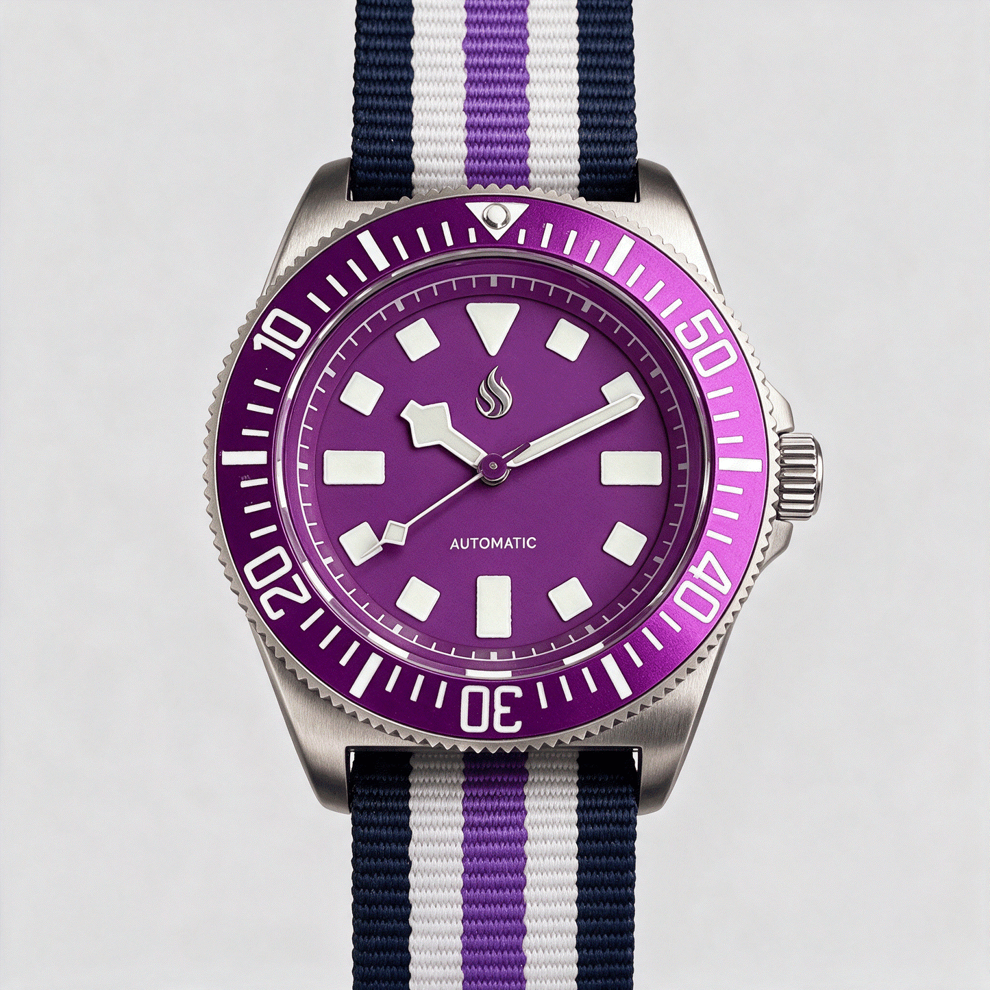 Seiko Mod Watch 42MM Tudor Pelagos Fuscia Purple Titanium Case Mod Watch by Modtime Creations