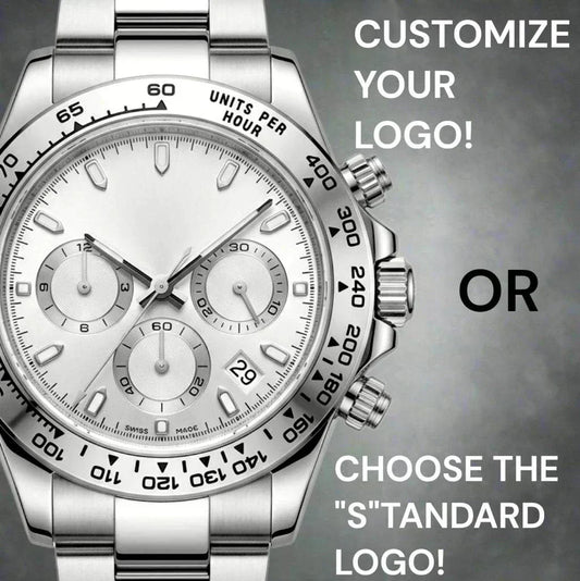 Seiko Mod Watch Daytona Silver white dial in a 40 mm Silver Stainless steel case built by Modtime Creations