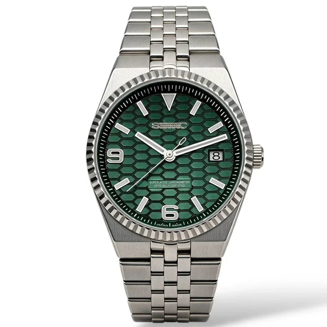 Seiko Mod Watch Green Dial Land Dweller by Modtime Creations 