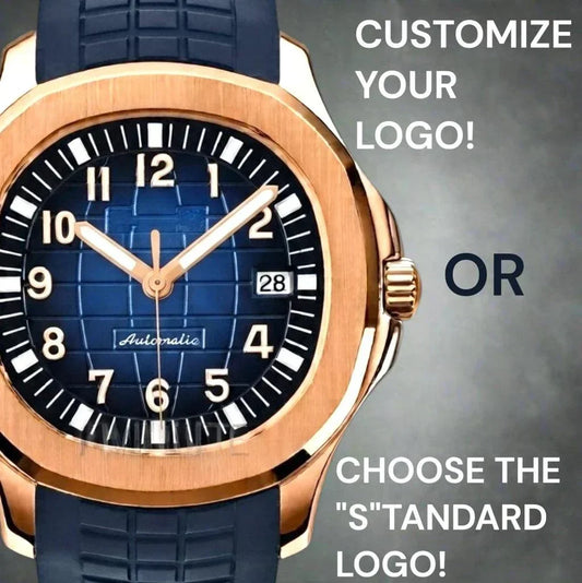 Seiko Mod Watch Rose Gold Case Dark Blue Dial Aquanaut - Modtime Creations