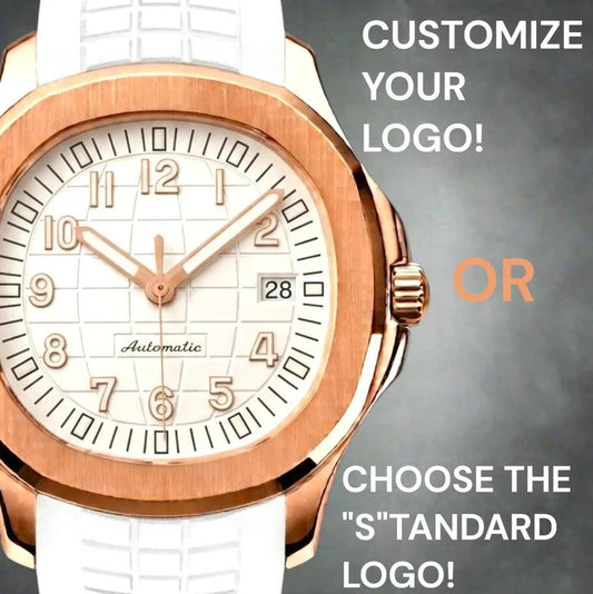 Seiko Mod Watch Rose Gold Case White Dial Aquanaut - Modtime Creations