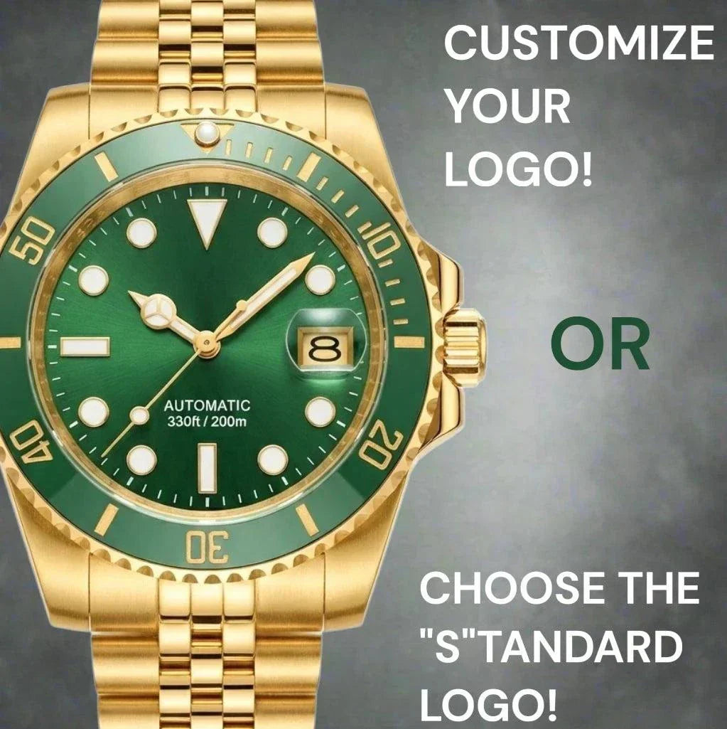 Seiko Mod Watch Submariner Green Gold "Hulk" Diver at Modtime Creations 