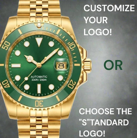 Seiko Mod Watch Submariner Green Gold "Hulk" Diver at Modtime Creations 