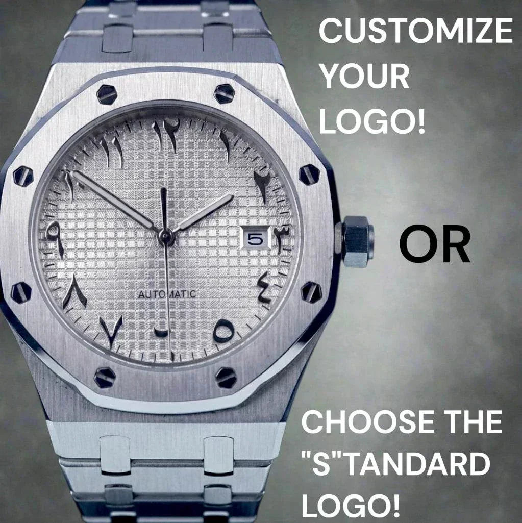 Seiko Mod Watches -  Royal Oak White Arabic Dial by Modtime | Luxury Custom Watch
