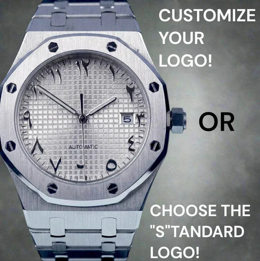 Seiko Mod Watches -  Royal Oak White Arabic Dial by Modtime | Luxury Custom Watch