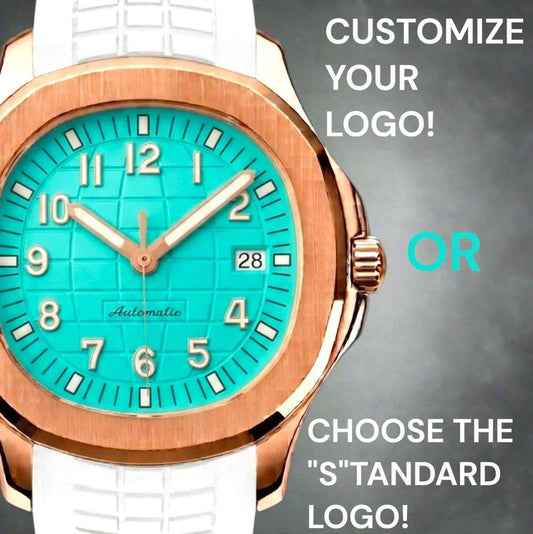 Seiko Mod Watches Aquanaut Rose Gold Case Tiffany Blue Dial - Modtime Creations 