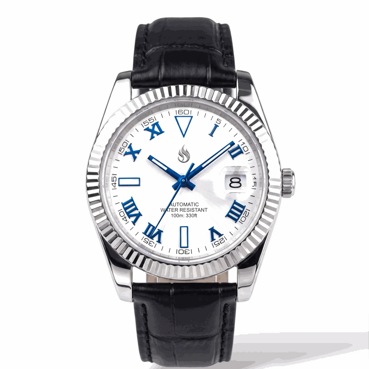 Seiko Mod Watches Datejust Blue Roman Numeral White Dial built by Modtime Creations 