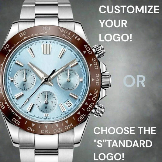 Seiko Mod Watches Daytona Grand Seiko Dial Fusion Mod with Light Blue dial and brownbl bezel