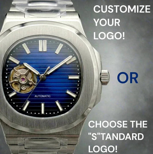 Seiko Mod Watches Nautilus Blue Open-Heart Dial - Modtime Creations 