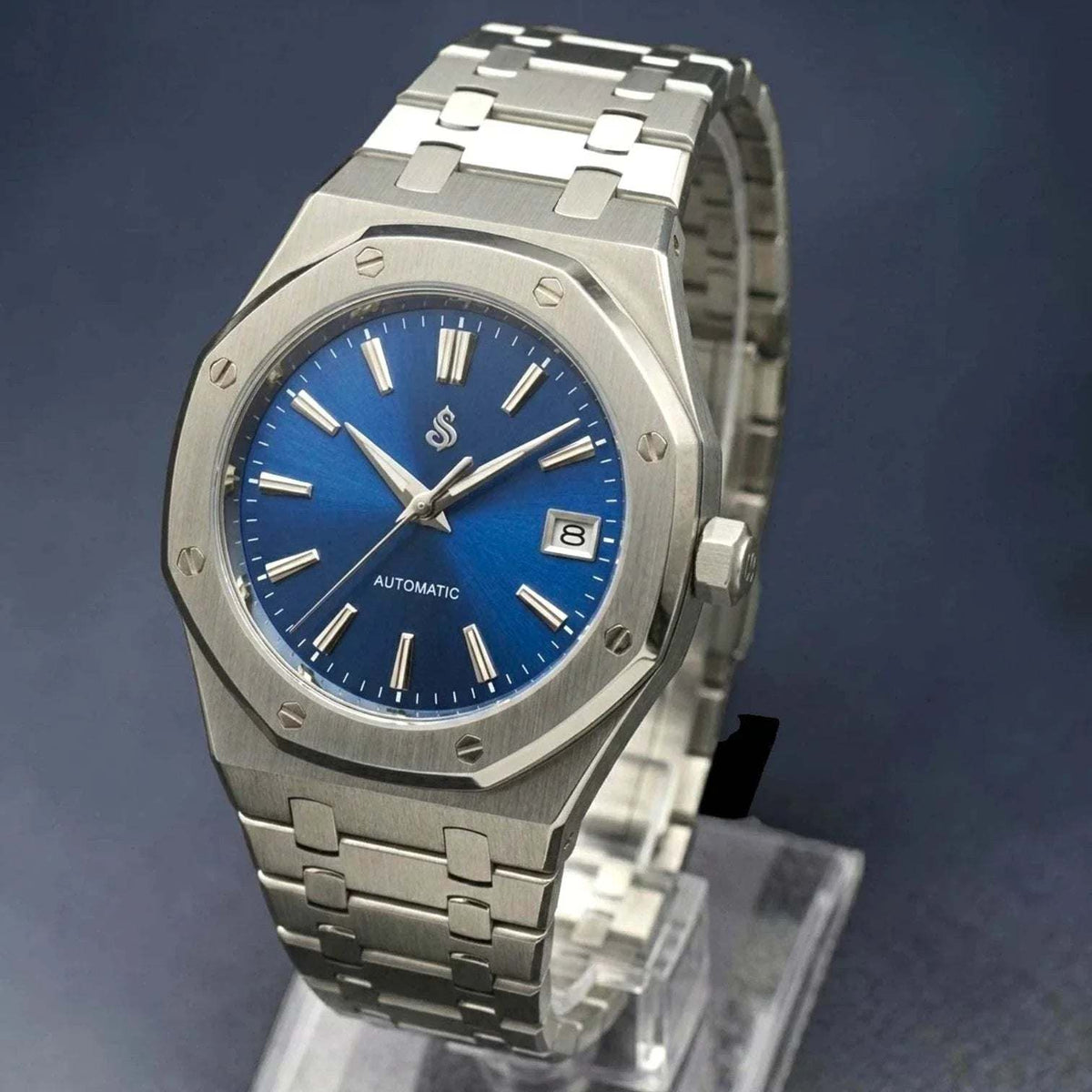 Seiko Mod Royal Oak Fusion with a blue Grand Seiko Dial by Modtime Creations