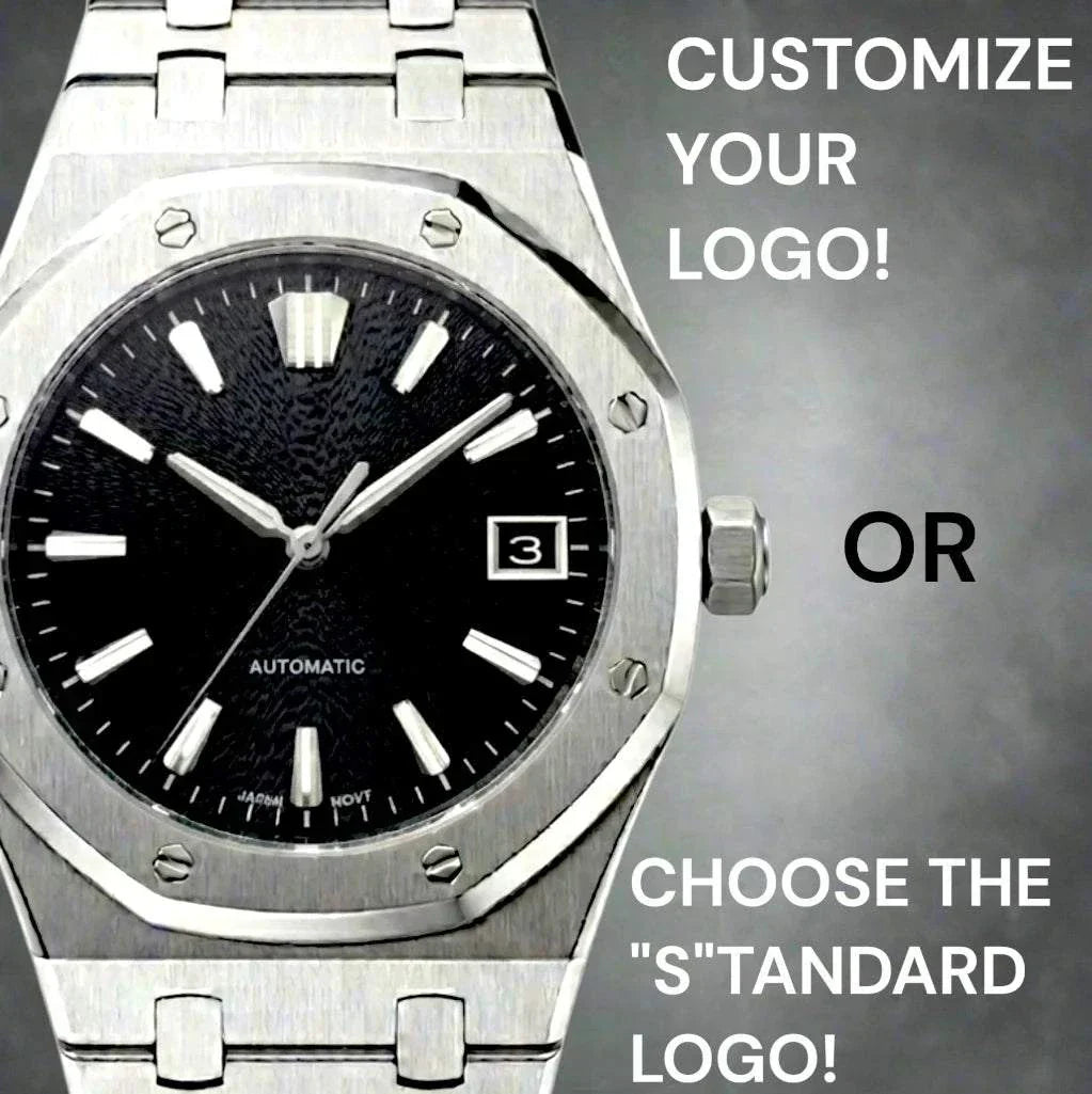 Seiko Mod Watches Royal Oak Textured Black Grand Seiko GS Dial | Modtime Creations