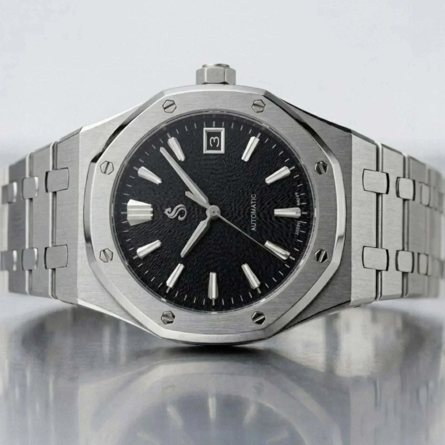 Seiko Mod - Royal Oak Textured Black Grand Seiko GS Dial | Modtime Creations