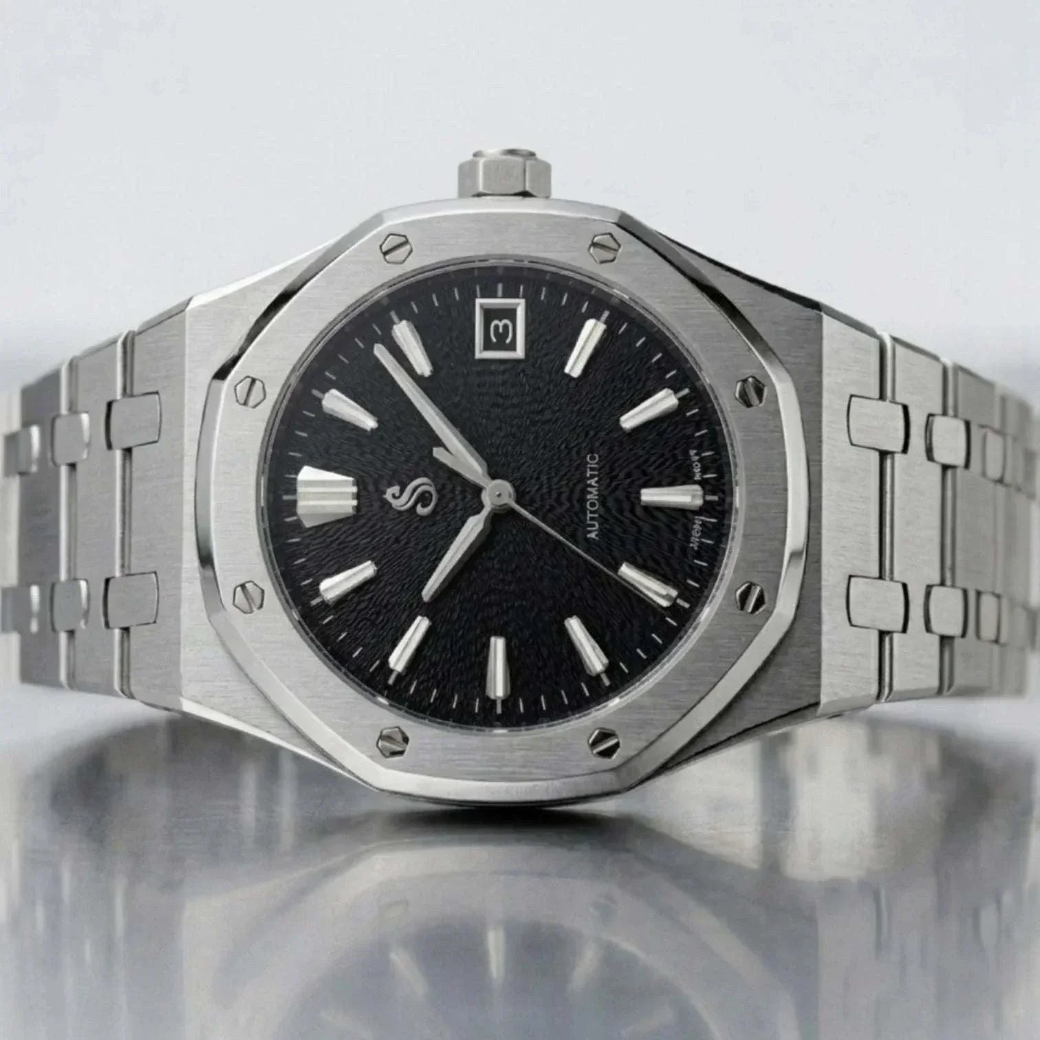 Seiko Mod - Royal Oak Textured Black Grand Seiko GS Dial | Modtime Creations