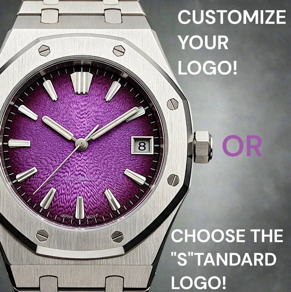 Seiko Mod Watches Royal Oak Textured purple Grand Seiko GS Dial | Modtime Creations