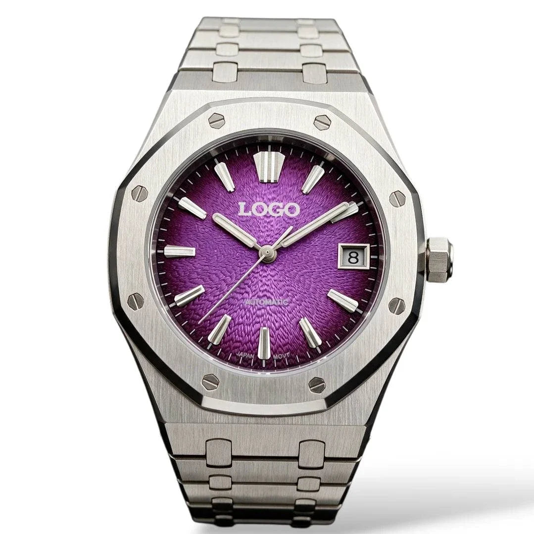 Seiko Mod Watches Royal Oak Textured purple Grand Seiko GS Dial | Modtime Creations