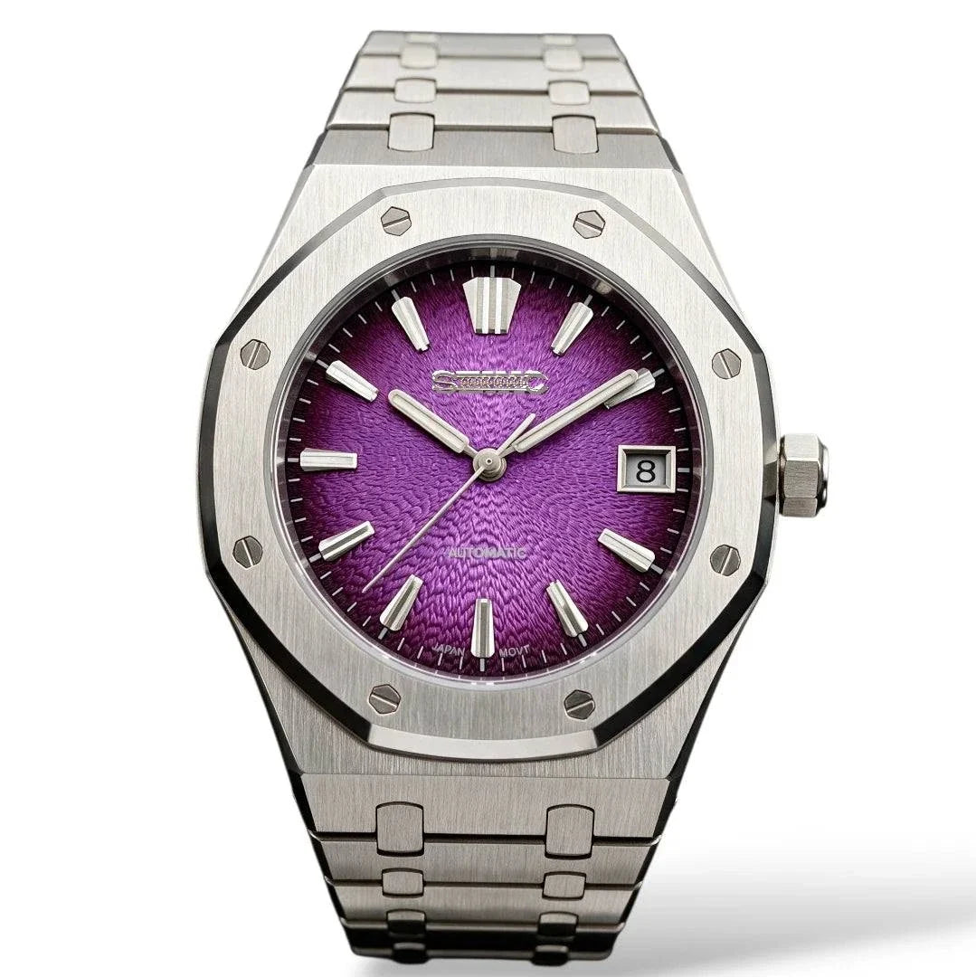 Seiko Mod Watches Royal Oak Textured purple Grand Seiko GS Dial | Modtime Creations