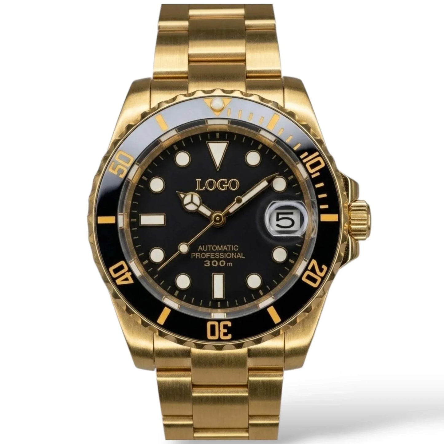 Seiko Mod Watches SKX 007 Gold Black Submariner built by Modtime Creations