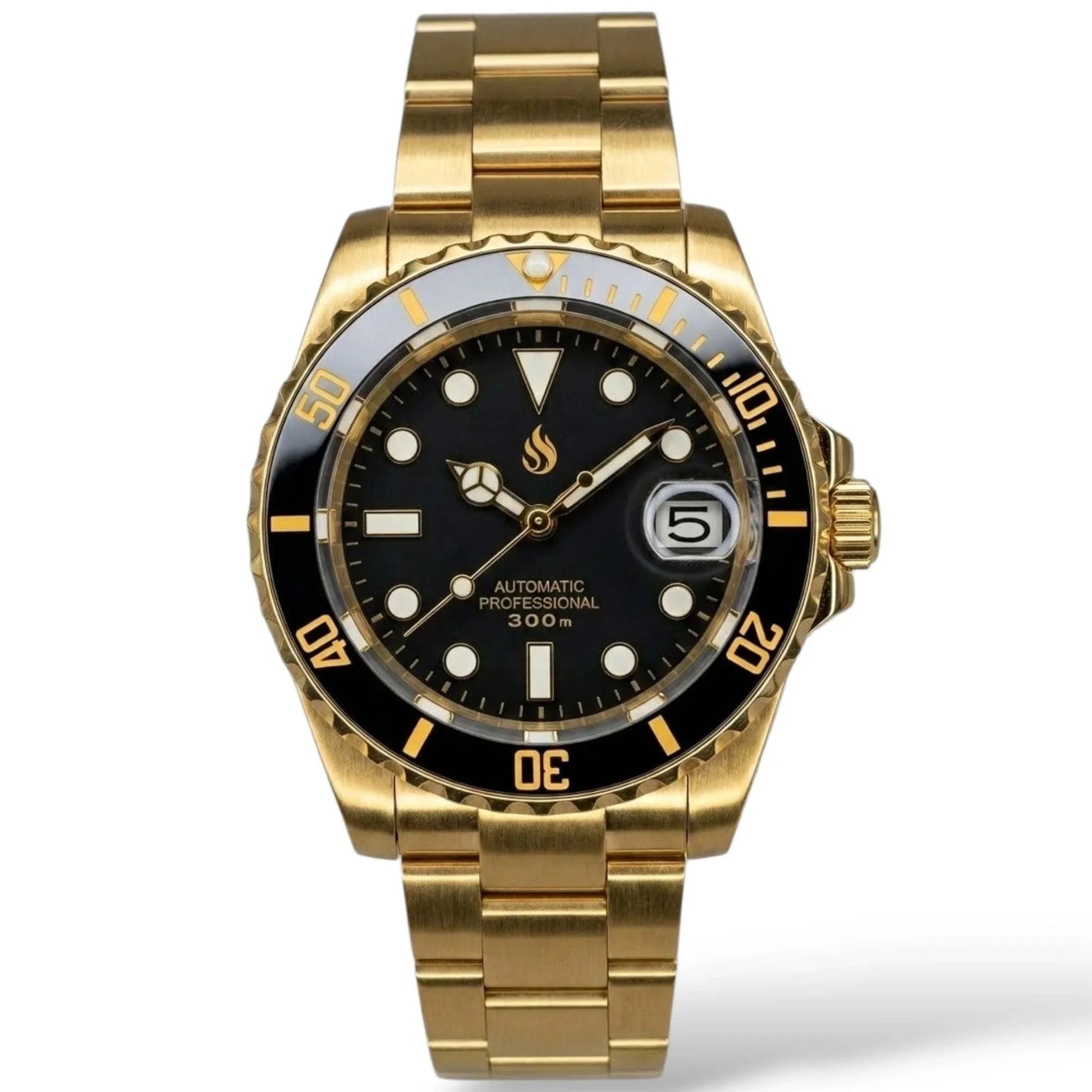 Seiko Mod Watches SKX 007 Gold Black Submariner built by Modtime Creations