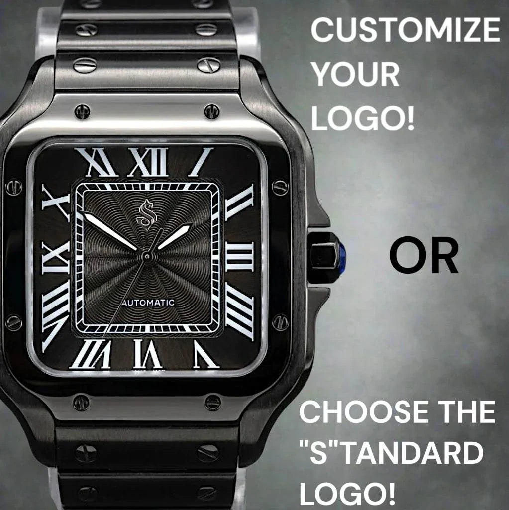 Seiko Mod Watches Santos Black textured dial built by Modtime Creations
