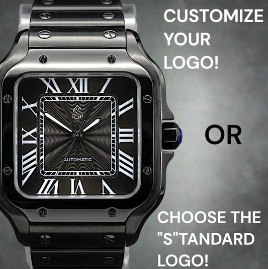 Seiko Mod Watches Santos Black textured dial built by Modtime Creations