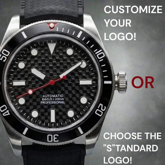 Seiko Mod Watches Submariner Black 3D Carbon Fiber built by Modtime Creations