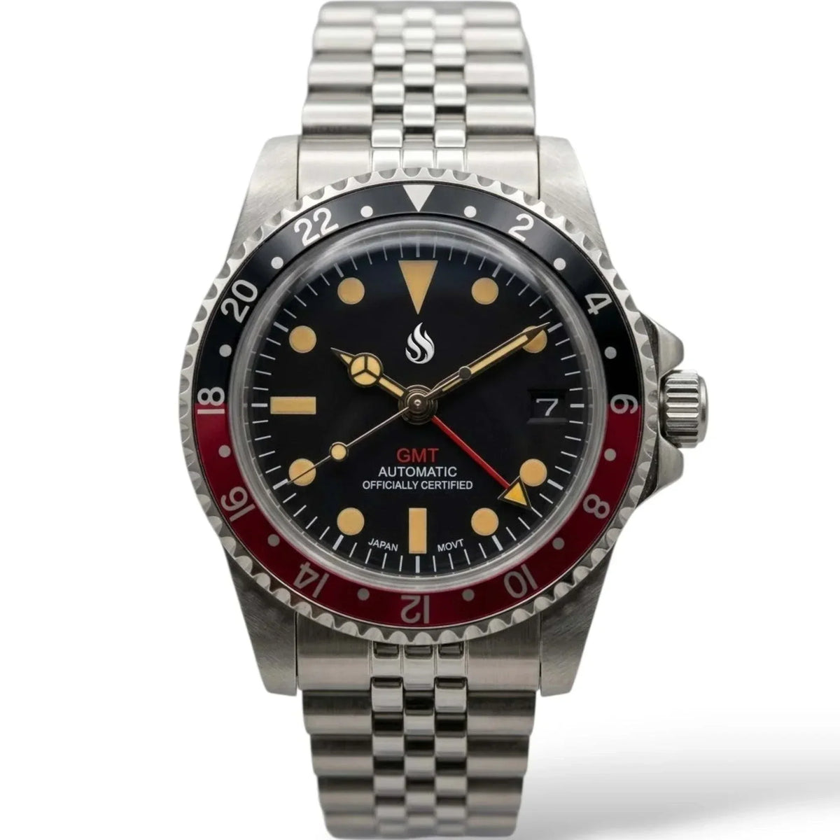 Seiko Mod Watches Vintage GMT Black Red "Coke" Series built by Modtime Creations 