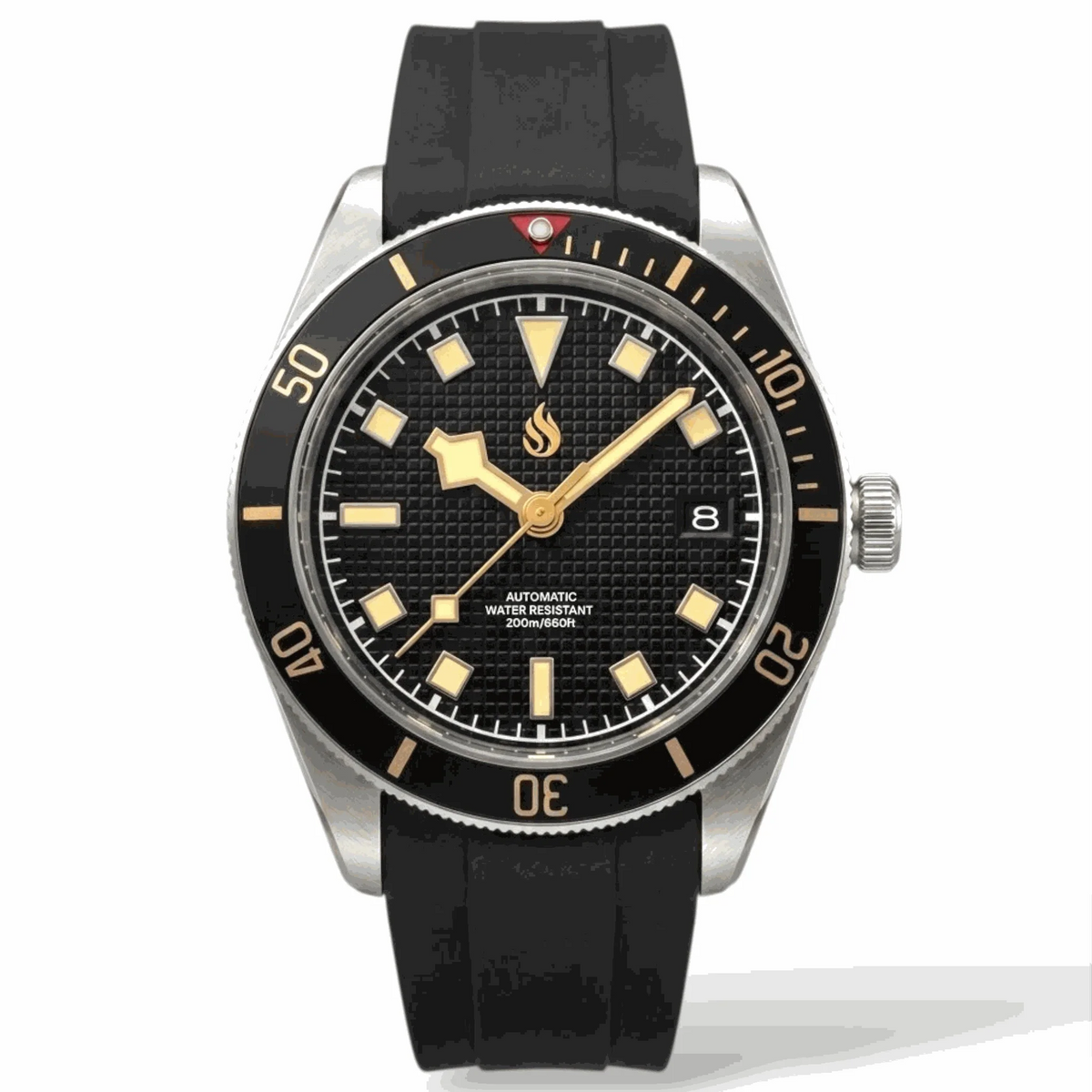 Seiko Mod Watches Vintage Gold Black Dial Tudor Black Bay Homage built by Modtime Creations 