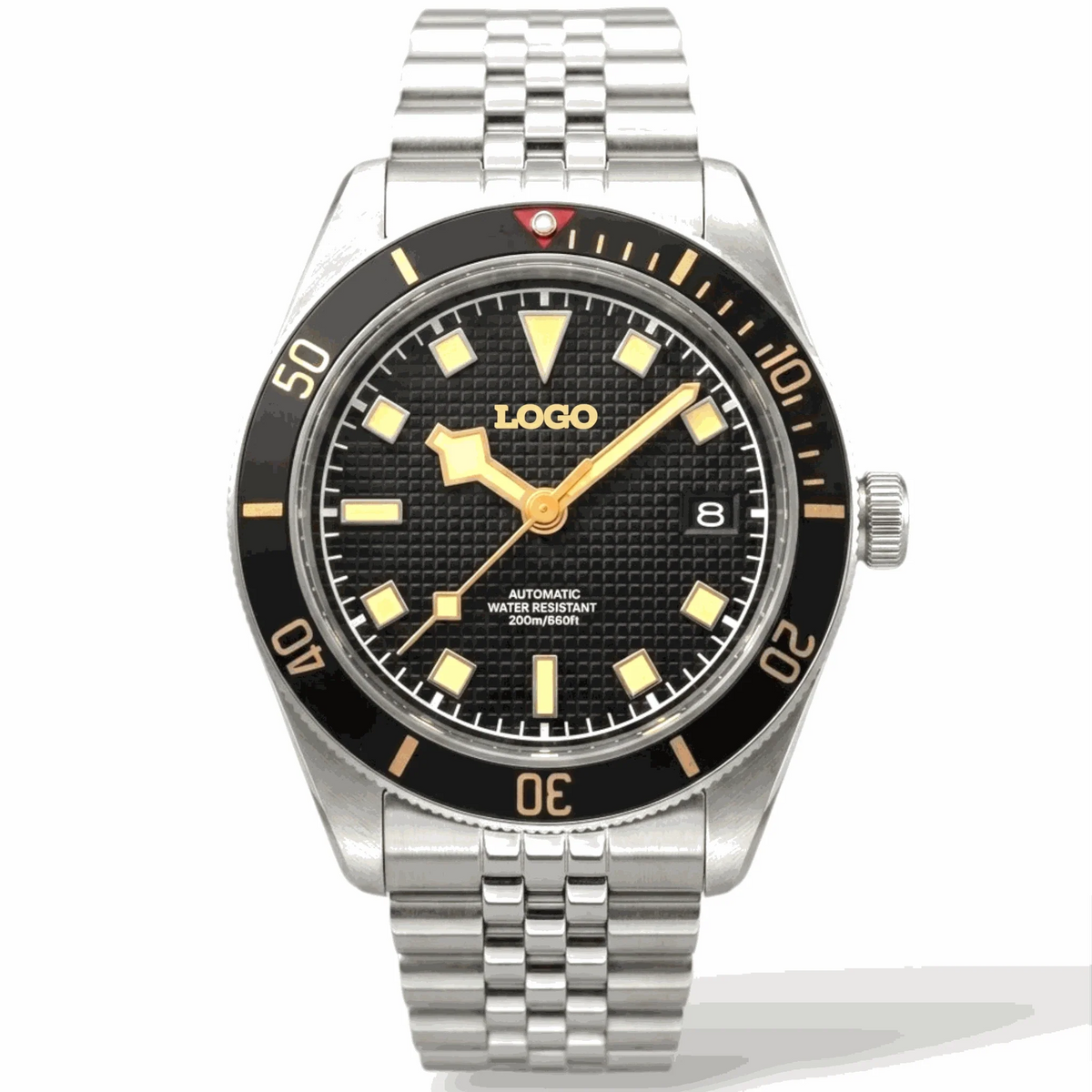 Seiko Mod Watches Vintage Gold Black Dial Tudor Black Bay Homage built by Modtime Creations 