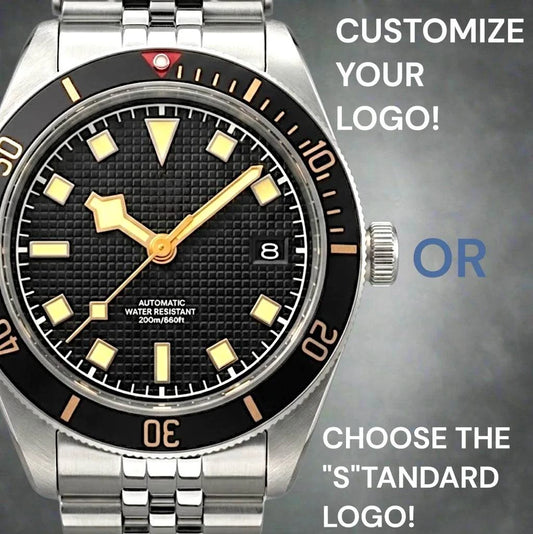 Seiko Mod Watches Vintage Gold Black Dial Tudor Black Bay Homage built by Modtime Creations 